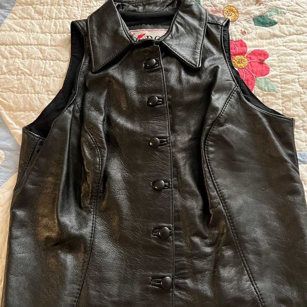 Vintage 80s X Posé by Yari Ladies Leather Vest - Size Small